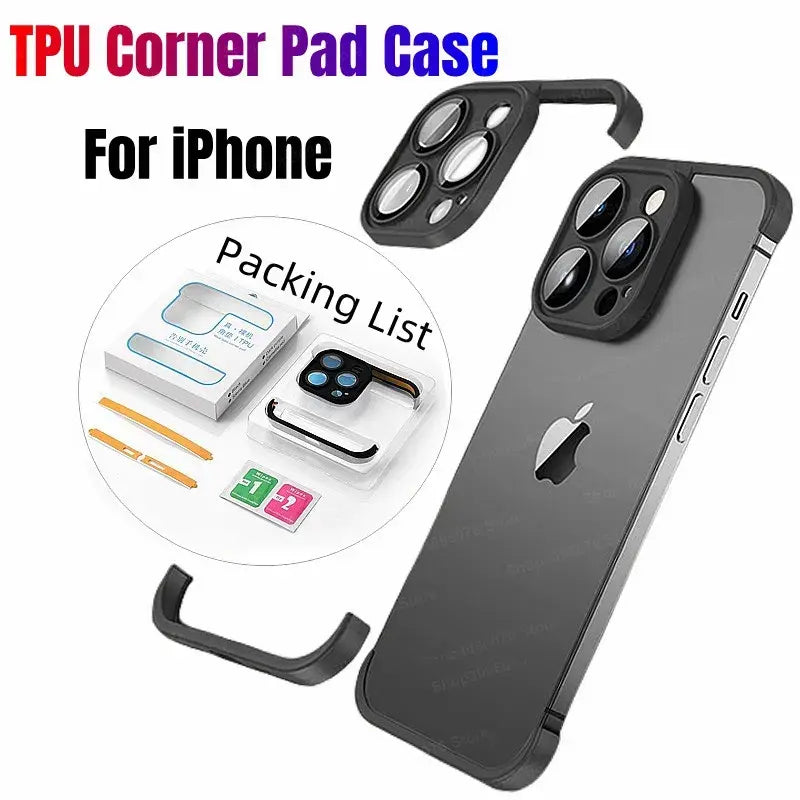 Real Bare TPU Silicone Lens Protector Case for iPhone Models