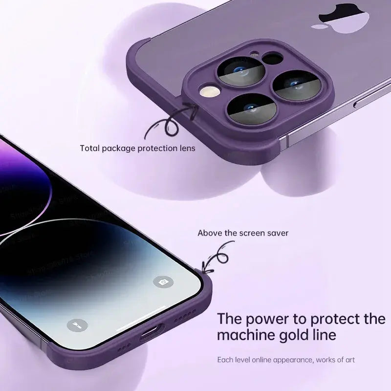 Real Bare TPU Silicone Lens Protector Case for iPhone Models